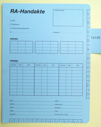 RA-Handakte 100 Stück je Einheit